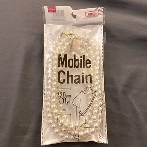 NEW Japanese Pearl Cell iPhone Chain hands-free Japan Daiso